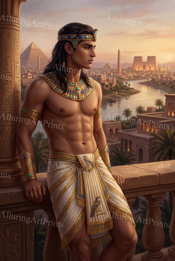Male Model Hunk College Muscular Digital Art AI Fantasy - G71