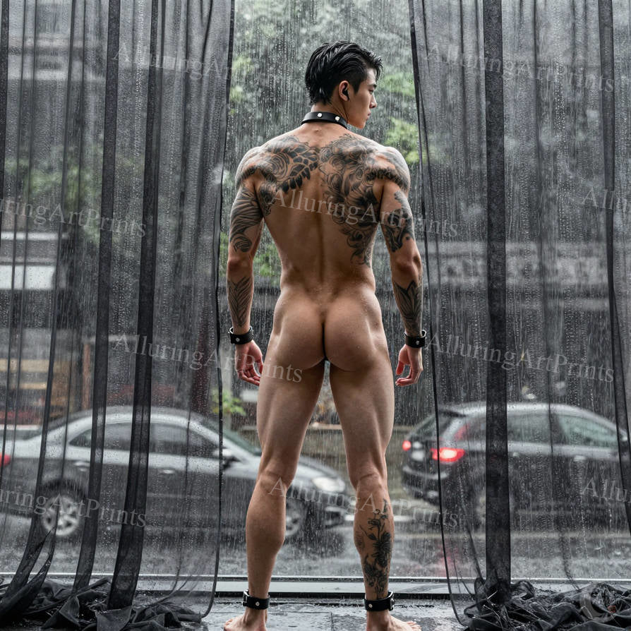 Nude Male Model Muscular Buns- G727
