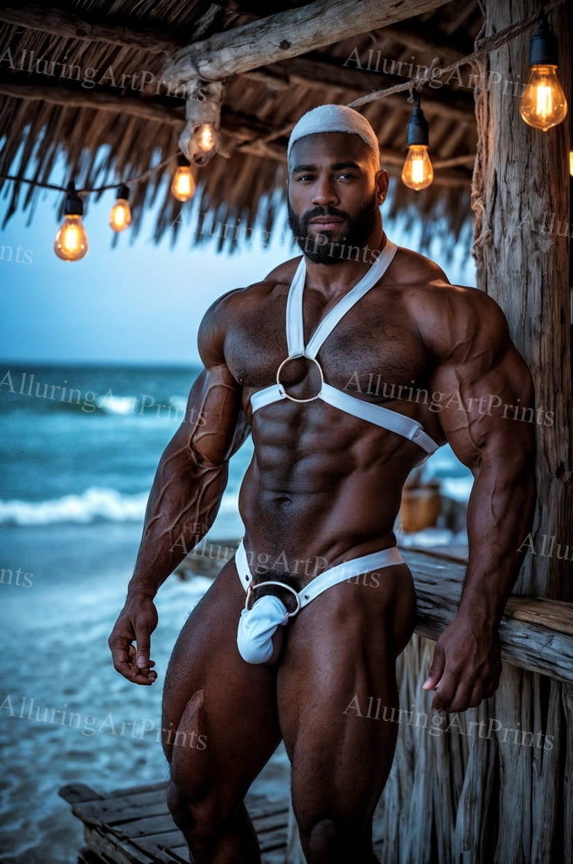 Black Male Model Muscular - G731