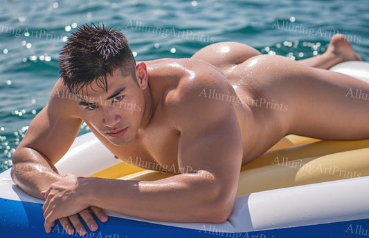 Nude Male Model Muscular Buns- G771