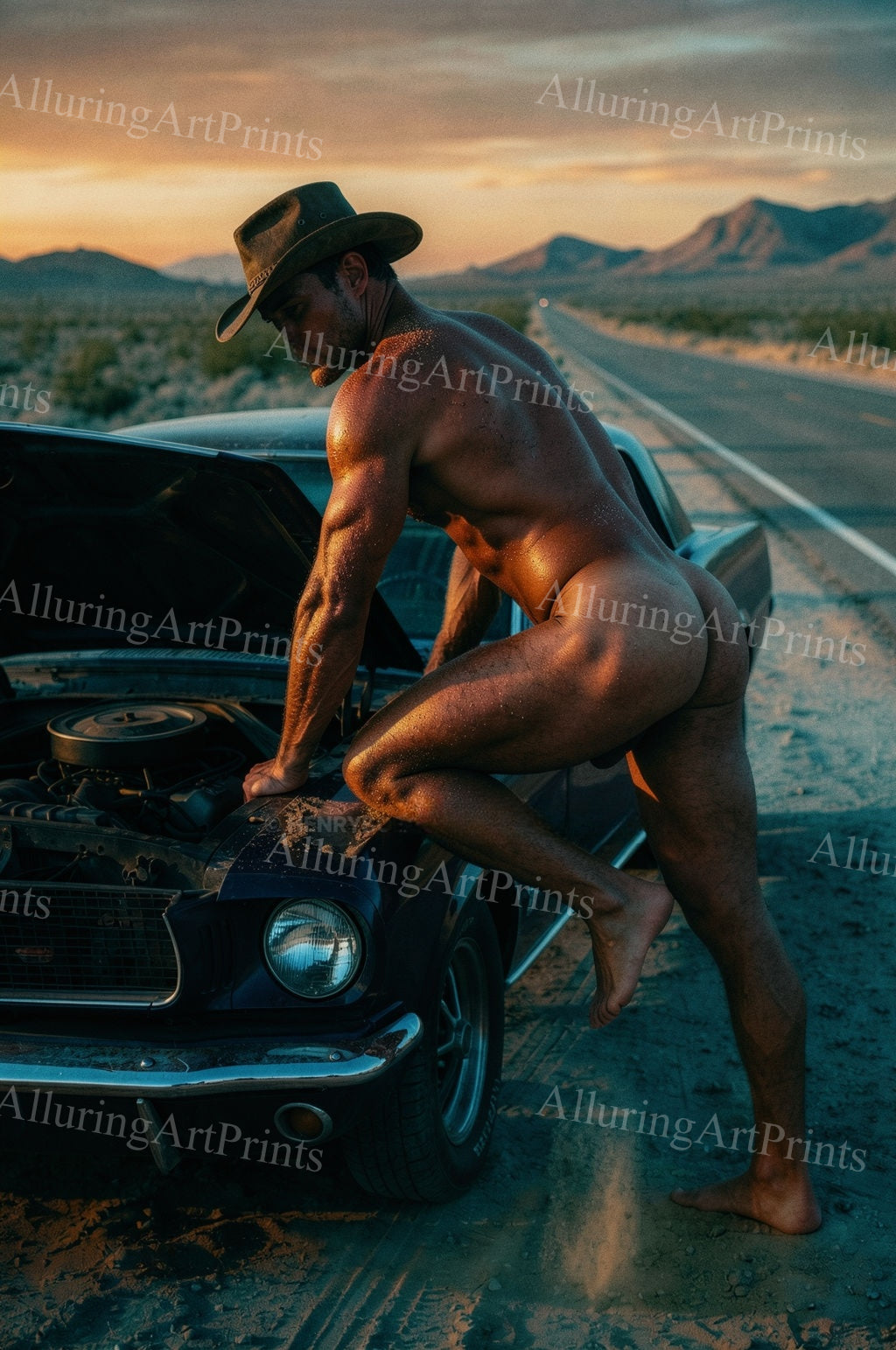 Nude Male Model Muscular Buns- G841