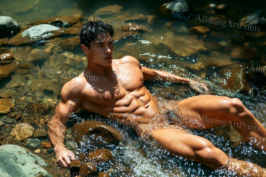 Nude Frontal Male Model Muscular - G868