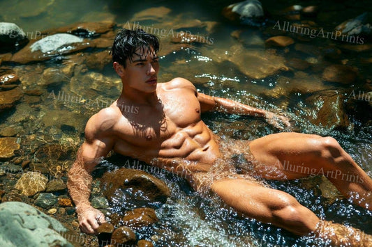 Nude Frontal Male Model Muscular - G868