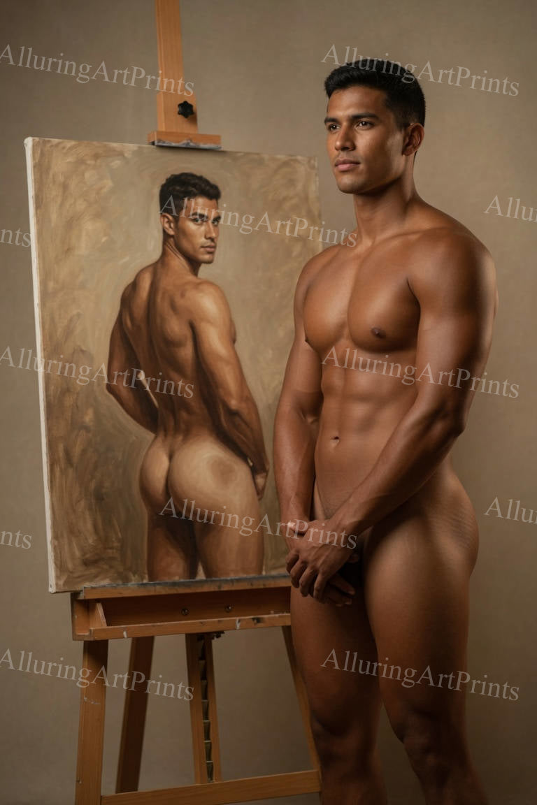 Nude Male Model Muscular Buns- G898