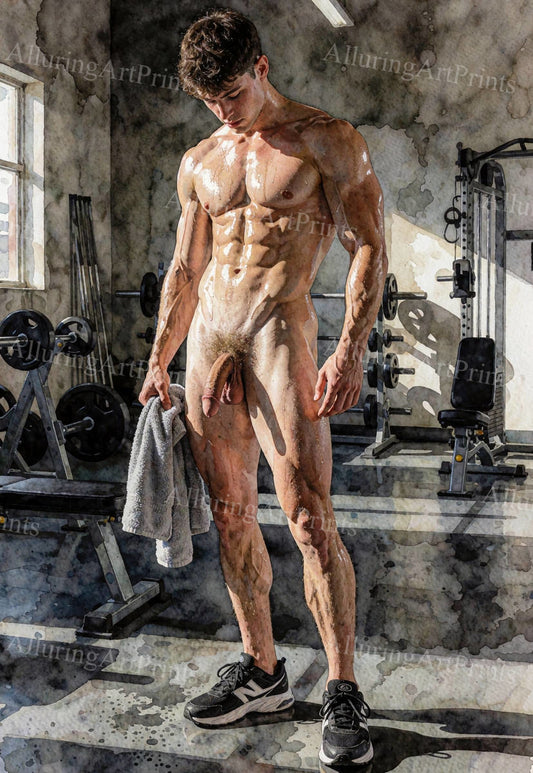 Nude Frontal Male Model Muscular - G928