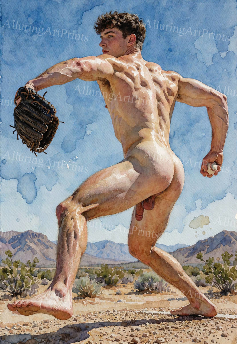 Nude Male Model Muscular Buns- G929