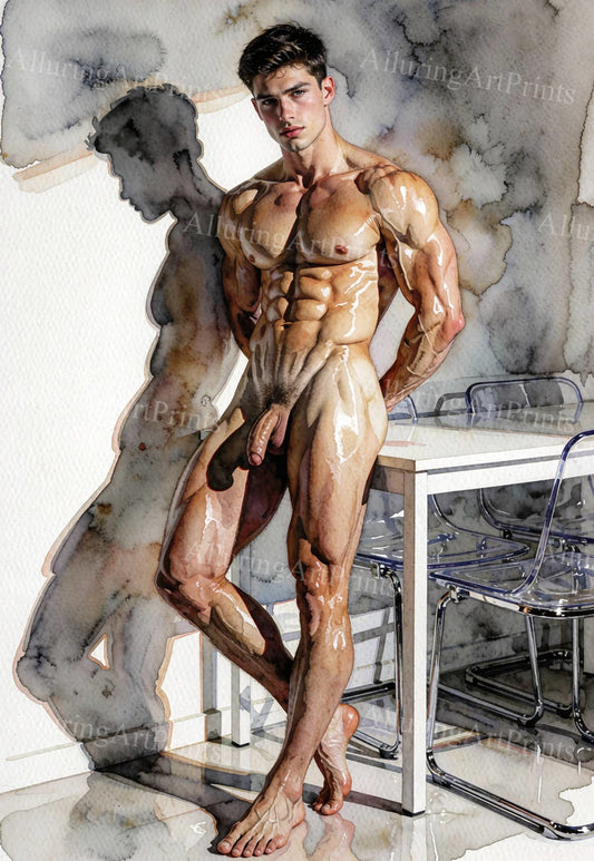 Nude Frontal Male Model Muscular - G943