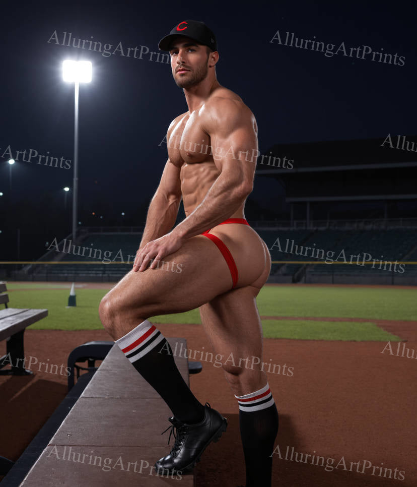 Nude Male Model Muscular Buns- G952