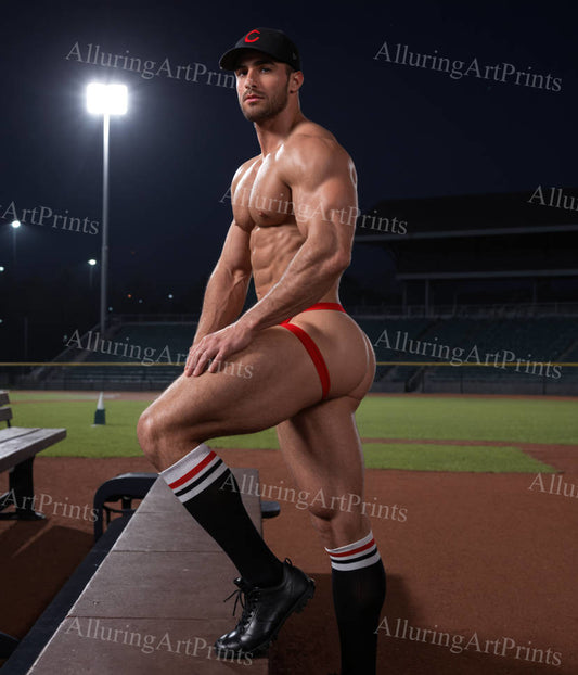 Nude Male Model Muscular Buns- G952