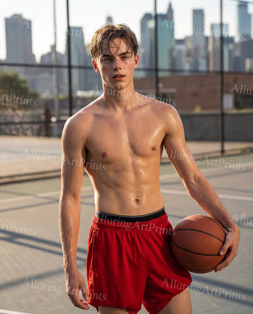 Male Model Athlete Muscular Digital Art AI Fantasy - G97