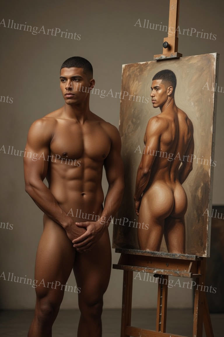 Nude Male Model Muscular Buns- G992