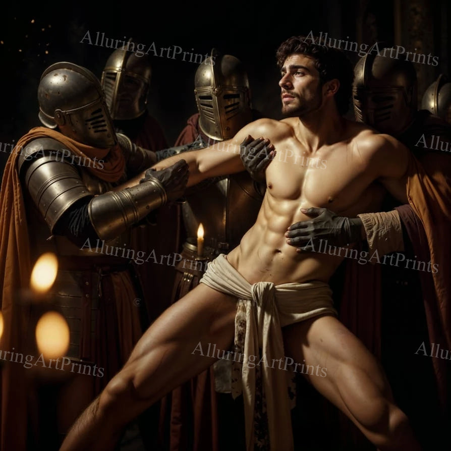 Male Models Muscular Digital Art AI Fantasy - H164
