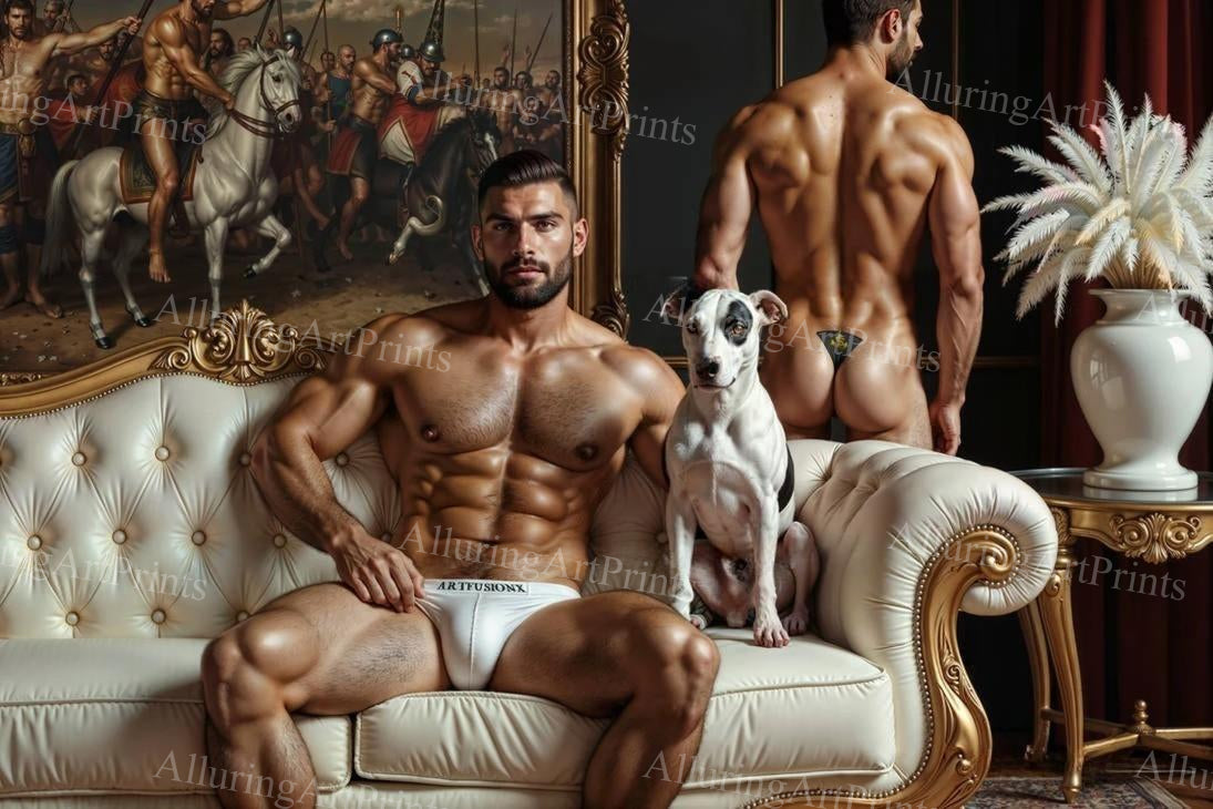 Male Models Muscular Digital Art AI Fantasy - H168