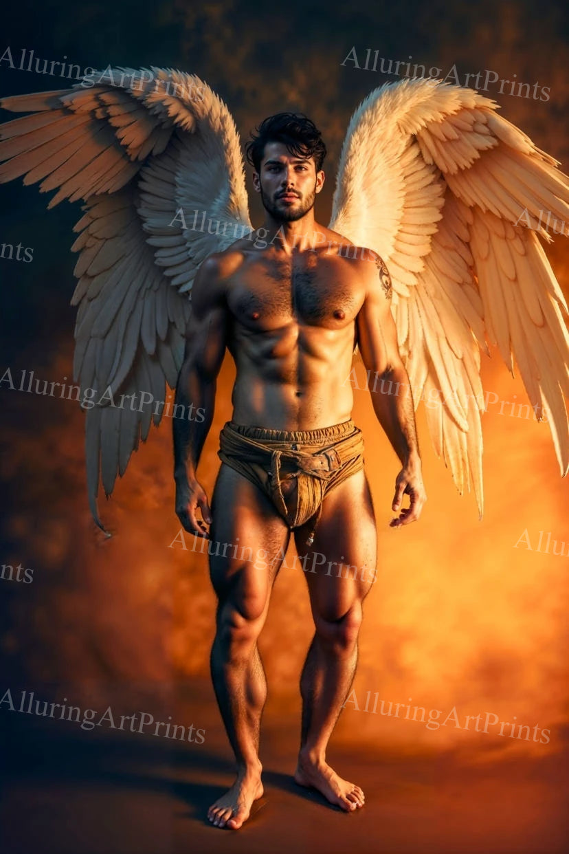 Male Model Muscular Digital Art AI Fantasy - H169