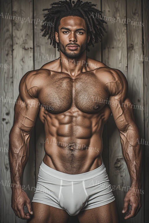 Black Male Model Muscular - H197