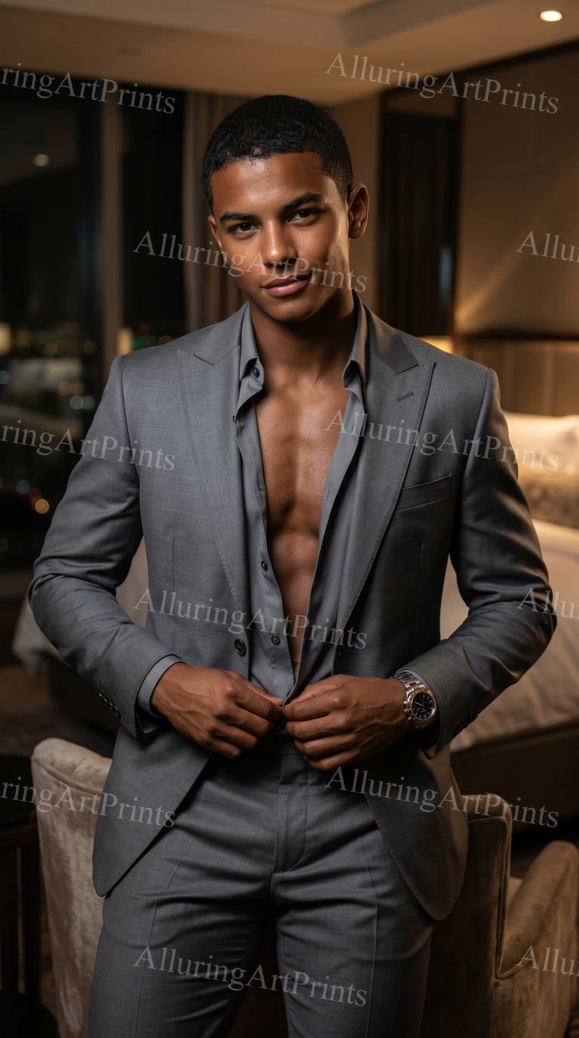 Black Male Model Muscular - H201