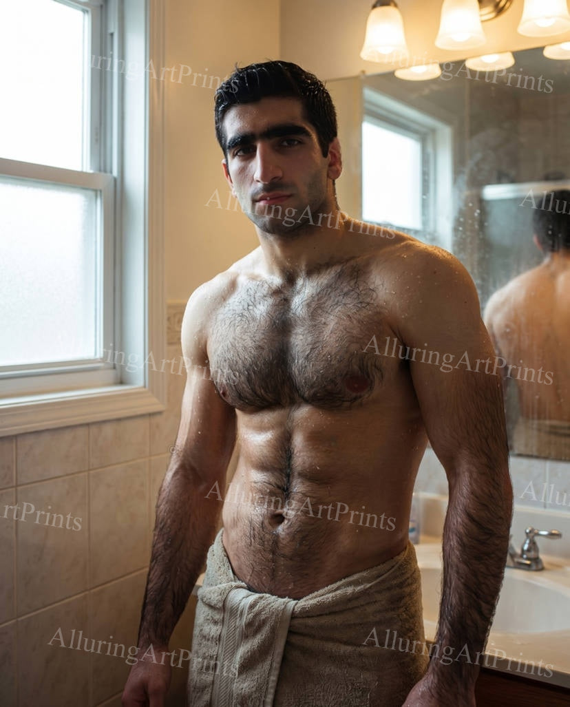 Male Model Hairy Muscular - H204
