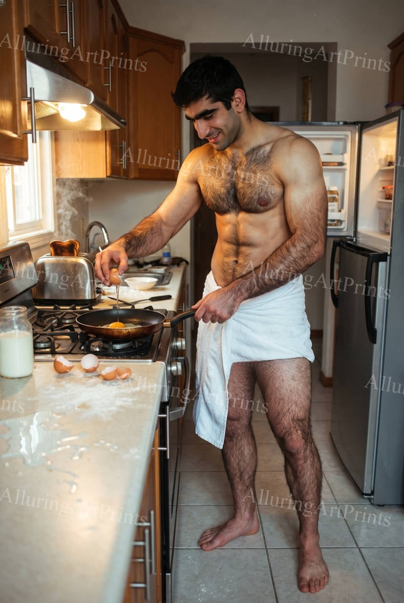 Male Model Hairy Muscular - H205