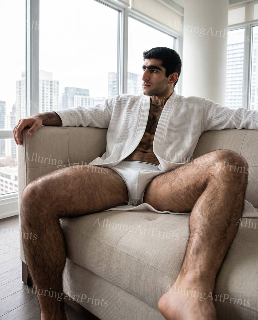 Male Model Hairy Muscular - H212
