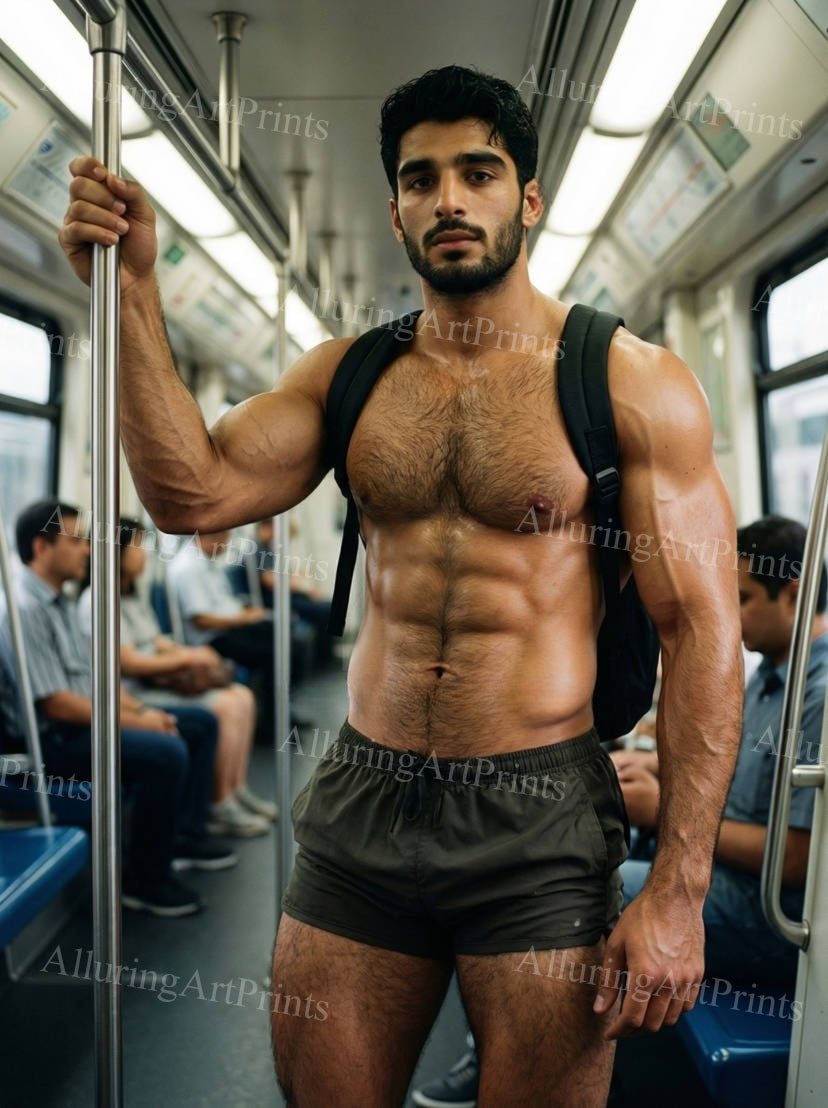 Male Model Hairy Muscular - H213