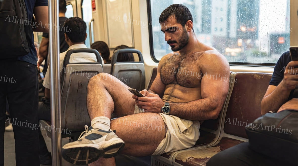 Male Model Hairy Muscular - H216
