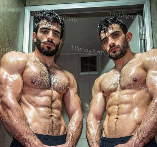 Male Models Hairy Muscular - H222