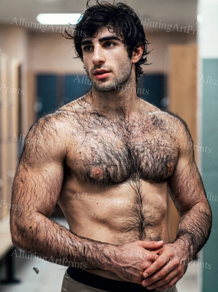 Male Model Hairy Muscular - H223