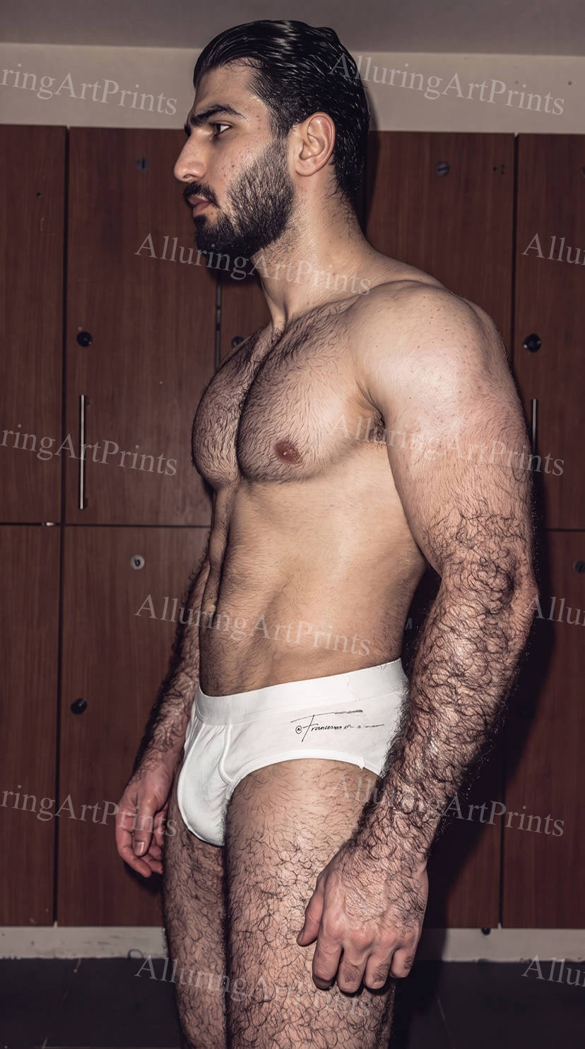 Male Model Hairy Muscular - H225