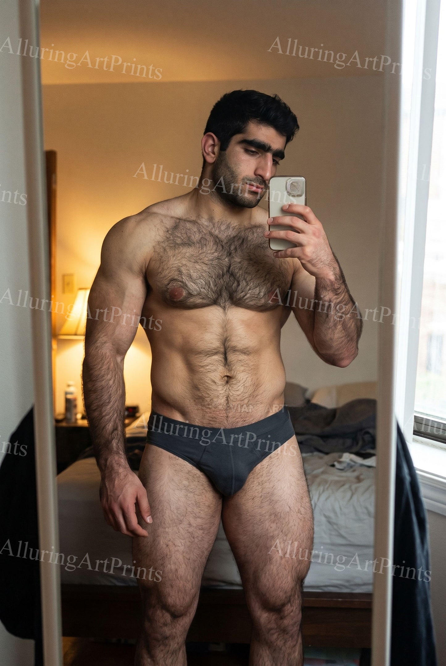 Male Model Hairy Muscular - H226