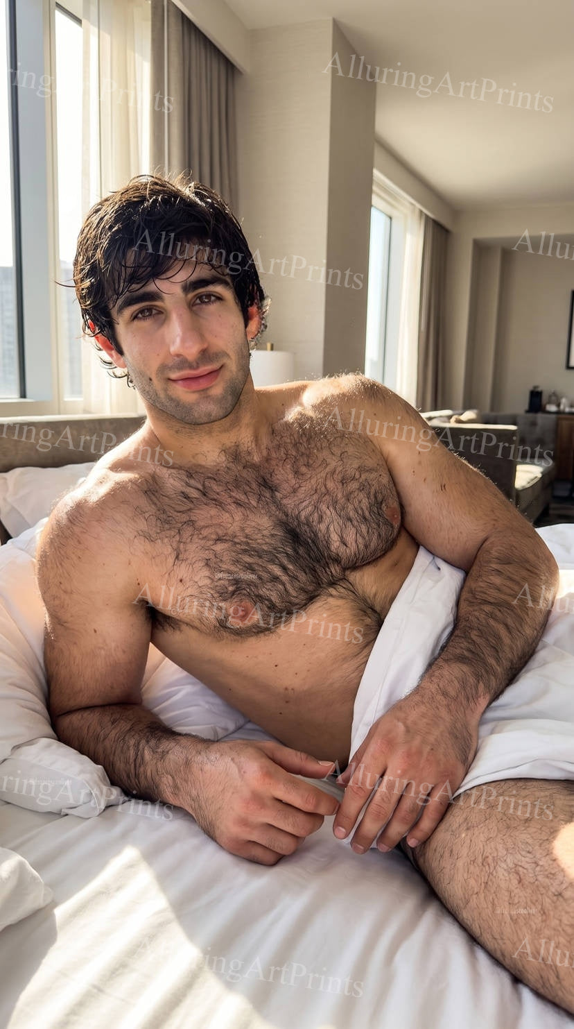 Male Model Hairy Muscular - H231