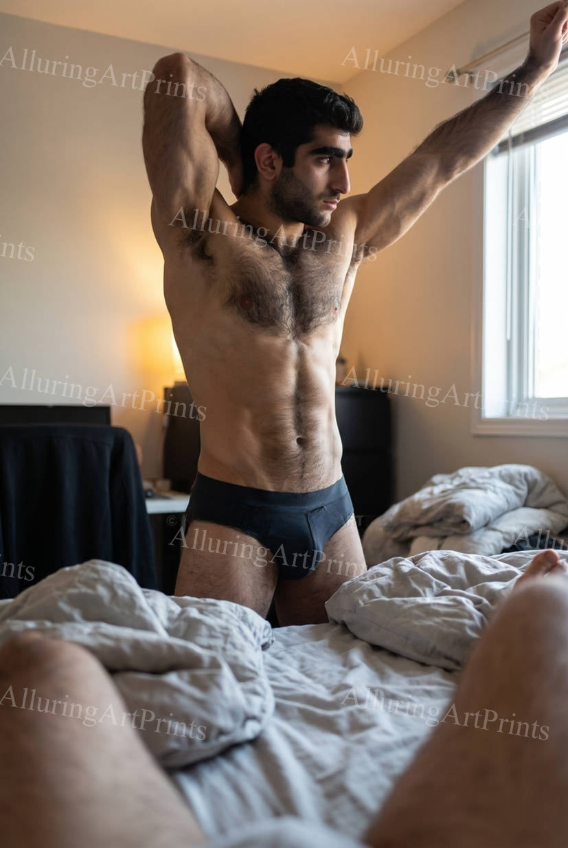 Male Model Hairy Muscular - H238
