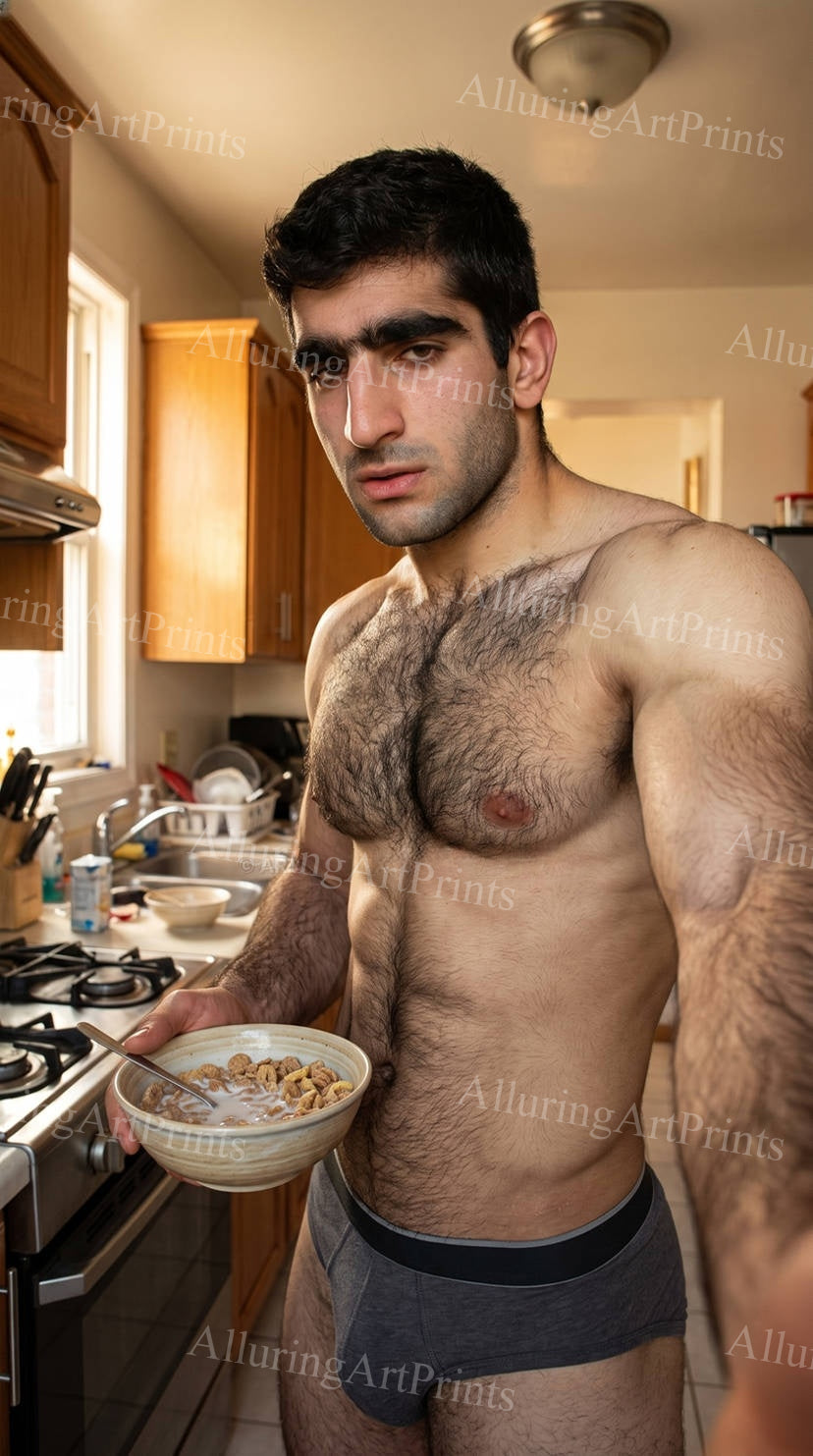 Male Model Hairy Muscular - H239
