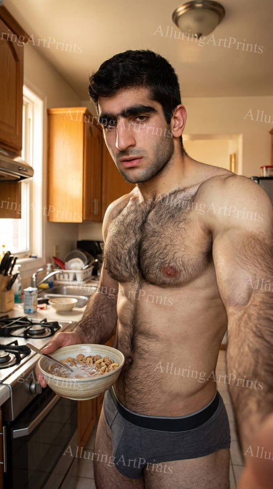 Male Model Hairy Muscular - H239