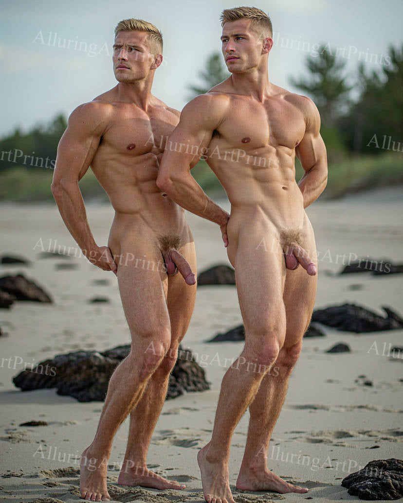 Nude Frontal Male Models Muscular - H432