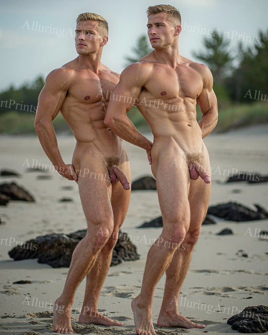 Nude Frontal Male Models Muscular - H432