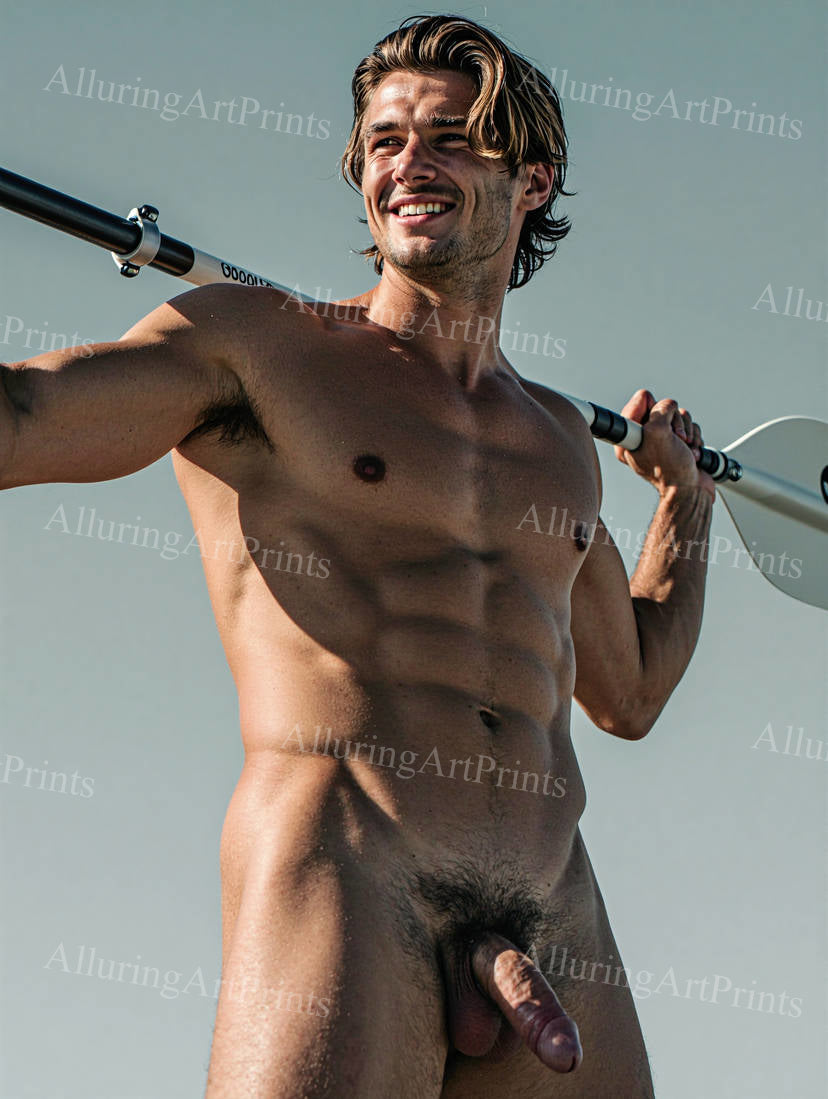 Nude Frontal Male Model Muscular - H436