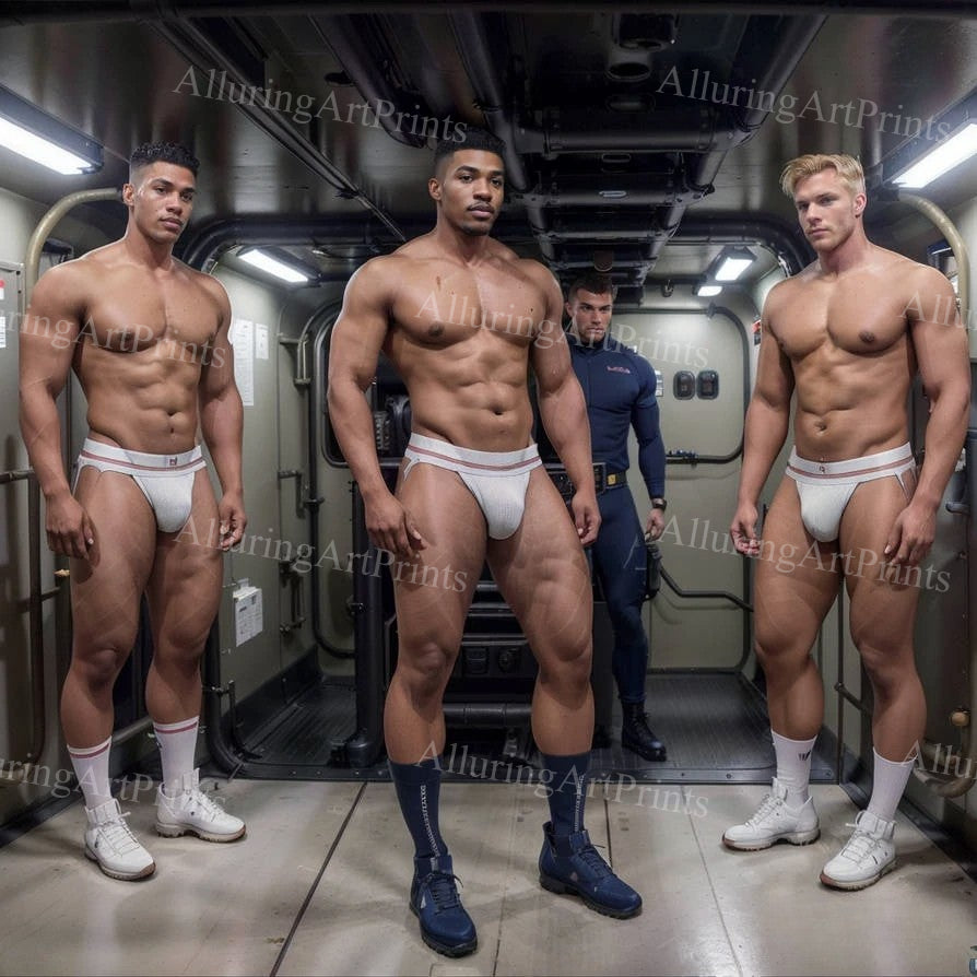 Male Models Muscular Digital Art AI Fantasy - H486