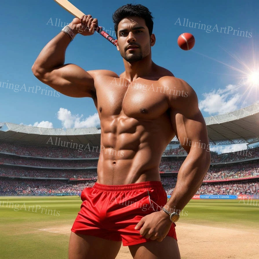 Male Model Muscular Digital Art AI Fantasy - H59