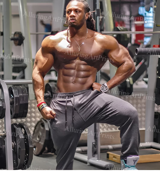 Black Male Model Muscular - H728