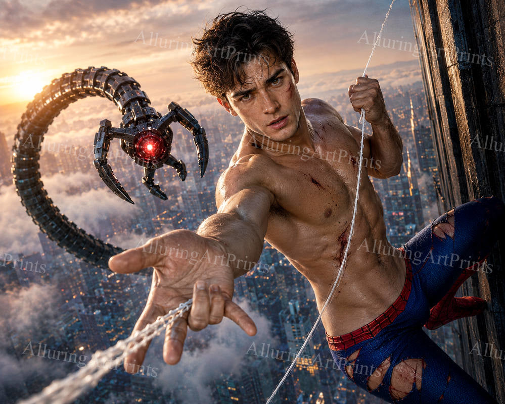 Male Model Muscular Digital Art AI Fantasy - H74