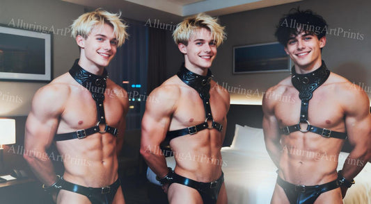 Male Models Muscular Digital Art AI Fantasy - H838
