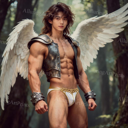 Male Model Muscular Digital Art AI Fantasy - H847