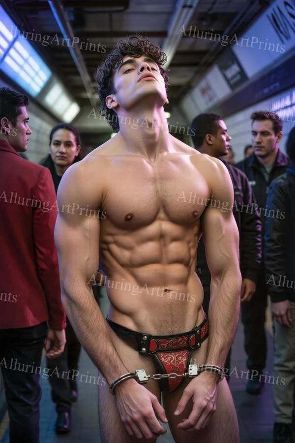 Male Model College Muscular Digital Art AI Fantasy - H849