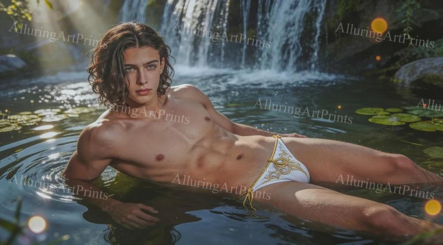 Male Model College Muscular Digital Art AI Fantasy - H863