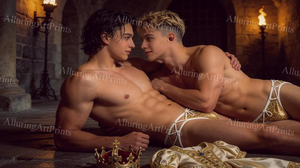 Male Models College Muscular Digital Art AI Fantasy - H881