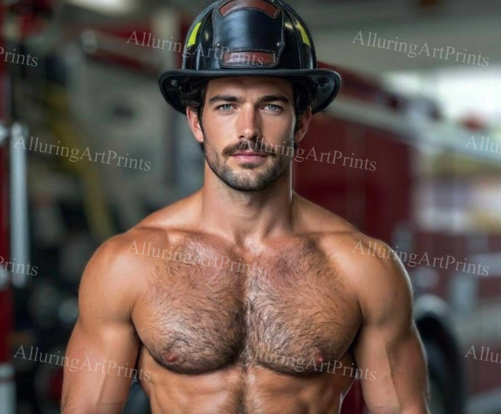 Male Model Cowboy Muscular Digital Art AI Fantasy - H895