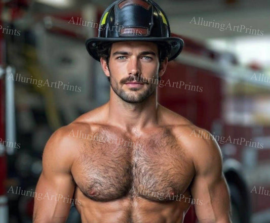 Male Model Cowboy Muscular Digital Art AI Fantasy - H895