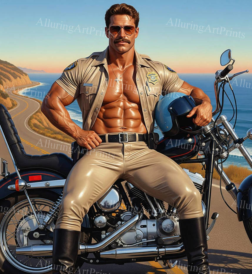 Male Model Muscular Digital Art AI Fantasy - H907