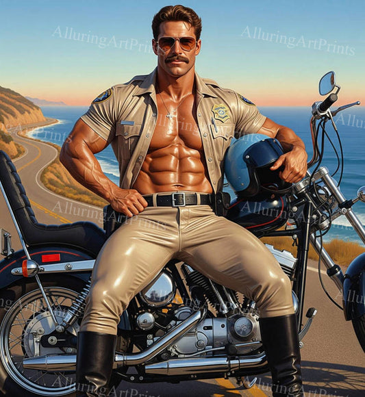 Male Model Muscular Digital Art AI Fantasy - H907