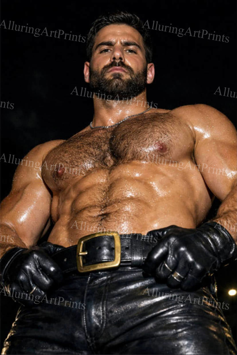 Male Model Hairy Muscular - H923